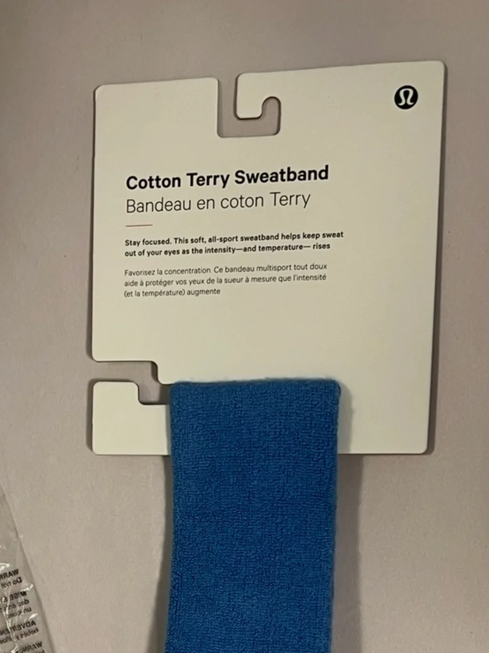 NWT Lululemon Cotton Terry Sweatband - Blue Nile